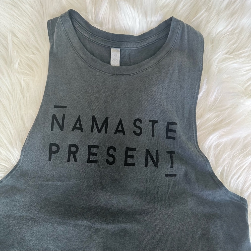 Alo Yoga Vintage “Namaste Present” Tank